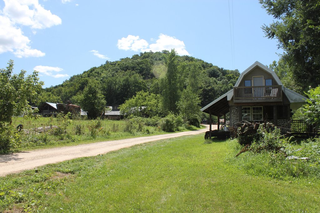 Landscape with cabins