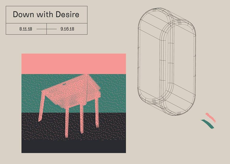 Postcard image for the exhibition Down with Desire at LVL3