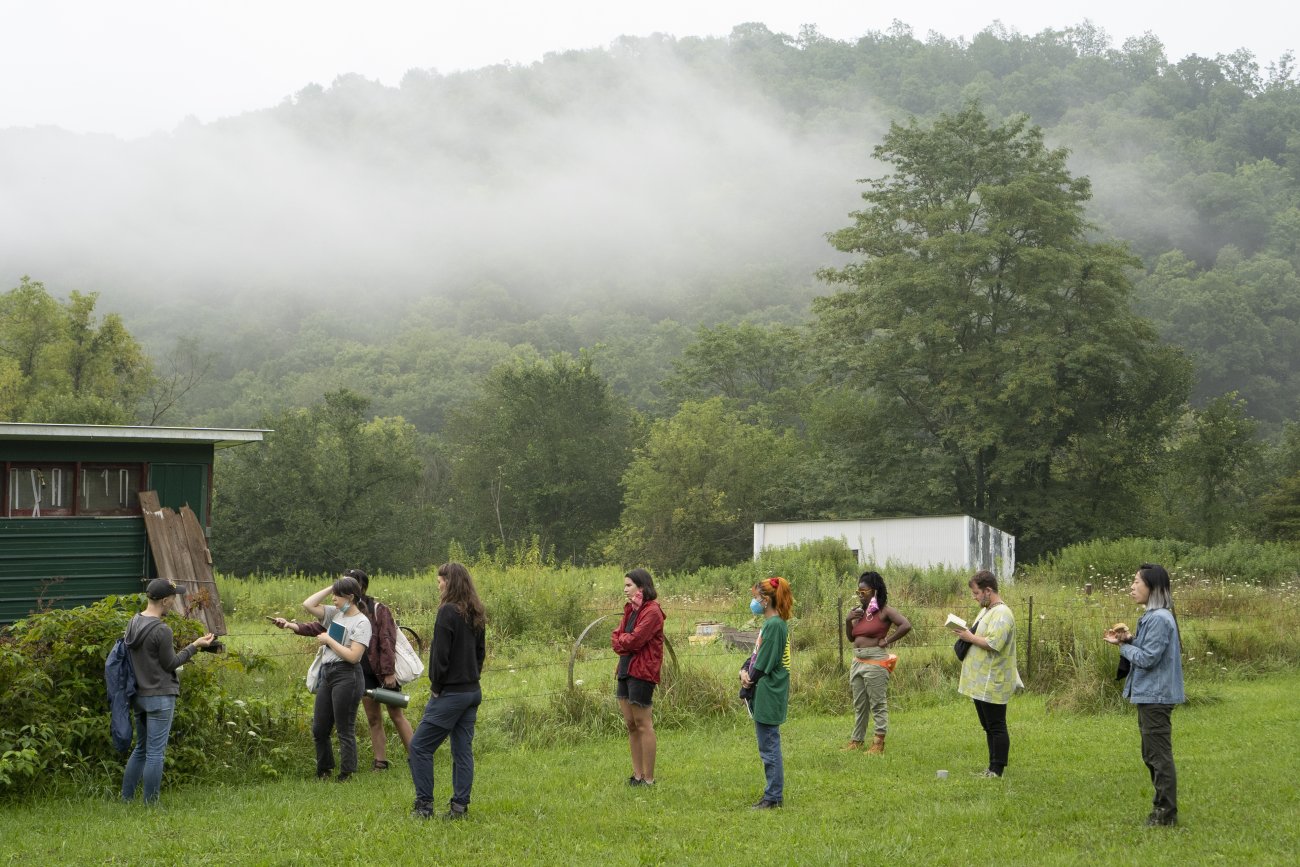 people in a field