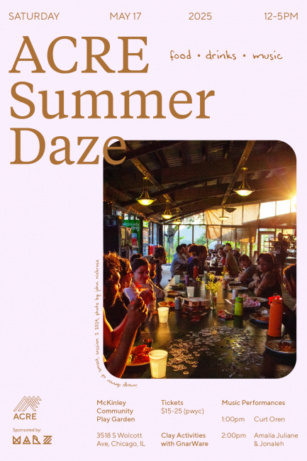 ACRE Summer Daze: May 17, 2025 at McKinley Community Play Garden 